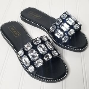 Black Crystal San Remo Sandals